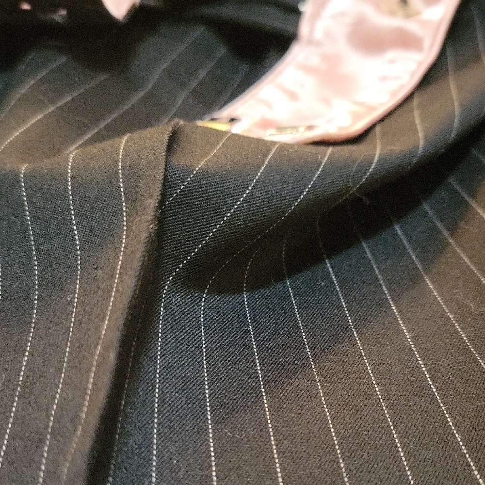 Guess Black Pinstripe Wide Leg Pants - Picture 9 of 9